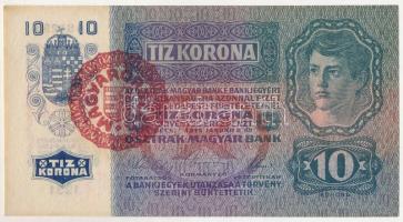 1915. 10K "1231 184296" piros "Magyarország" felülbélyegzéssel T:UNC / Hungary 1...