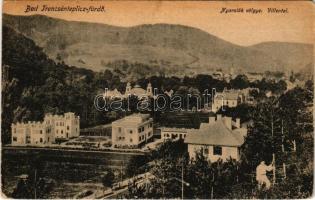 1918 Trencsénteplic, Trencianske Teplice; nyaralók völgye. Hermann Seibt kiadása / Villental / villas (fl)