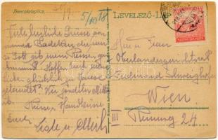 1918 Trencsénteplic, Trencianske Teplice; nyaralók völgye. Hermann Seibt kiadása / Villental / villa...