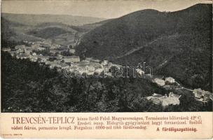 Trencsénteplic, Trencianske Teplice; fürdő reklámja. Skarnitzl kiadása / spa advertisement (Rb)