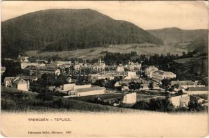 Trencsénteplic, Trencianske Teplice; látkép. Hermann Seibt kiadása / general view (EM)