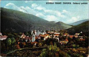 1925 Trencsénteplic, Trencianske Teplice; Celkovy pohlád / látkép. Zalcík és Ondreicka kiadása / gen...