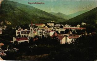 1915 Trencsénteplic, Trencianske Teplice; látkép / general view (EM)