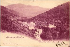 1901 Trencsénteplic, Trencianske Teplice; Baracska völgy. Edgar Schmidt kiadása / valley