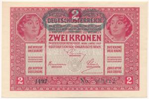 1917. 2K "1497 360412" zöld "DEUTSCHÖSTERREICH" felülbélyegzéssel T:AU
Hungary ...