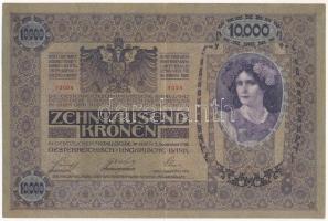 Ausztria 1918. 10.000K "1025 72004" piros függőleges "DEUTSCHÖSTERREICH" felülbé...