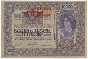Ausztria 1918. 10.000K "1699 48673" piros vízszintes "DEUTSCHÖSTERREICH" felülbé...