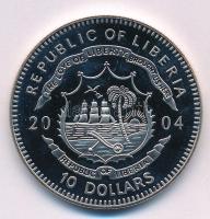 Libéria 2004. 10$ "Szabadság pillanatai - A nándorfehérvári ütközet 1456" kapszulában, MÉF tanúsítvánnyal T:PP Liberia 2004. 10 Dollars "Moments of Freedom -The Battle of Nándorfehérvár 1456" in capsule, with MÉF certificate C:PP