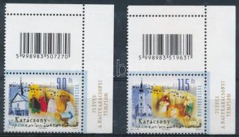 2011 Karácsony ívsarki sor felül vonalkódos üres mezővel és ívszéli felirattal