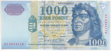 1998. 1000Ft "DA 6834118" T:UNC Adamo F55