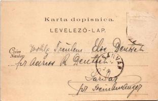 1898 Varasd, Warasdin, Varazdin; Klostergasse mit Kloster und Kirche. C. Trampusch kiadása / cloiste...