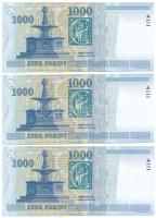 1998. 1000Ft (3x) sorszámkövetők "DA 6834123 - DA 6834125" T:UNC-AU
Adamo F55