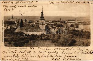 1905 Ungvár, Uzshorod, Uzhhorod, Uzhorod; látkép. Székely és Illés kiadása / view (vágott / cut)