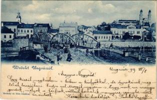 1899 Ungvár, Uzshorod, Uzhhorod, Uzhorod; látkép, híd. Székely és Illés kiadása / view, bridge (EK)