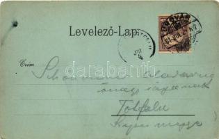 1901 Ungvár, Uzshorod, Uzhhorod, Uzhorod; látkép, vár. Szenczer Henrik kiadása / general view, castl...