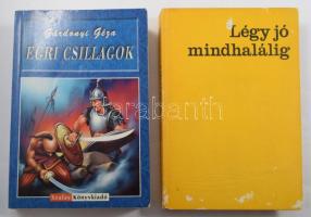 Vegyes ifjúsági regény tétel, 8 kötet: Gárdonyi Géza: Egri csillagok.; Móricz Zsigmond: Légy jó mind...