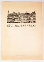 1984 Régi magyar várak. A Magyar Nemzeti Múzeum Történelmi Képcsarnoka 16 metszetének facsimile kiadása. Bp., 1984, Múzsák, 16 t. Kiadói karton mappában, jó állapotban, 49x34 cm