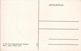 A 25. Szent Imre öreg cserkészcsapat képeslapja / Hungarian scout oldboys group. Art Nouveau s: Megy...