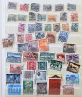 Ausztria kis gyűjtemény és modern rendező 10 lapos A4-es + 10 lapos Schaubek rugós berakó kb felében