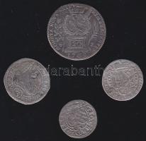 XVII. század Német vegyes váltópénzek (4x) T:vegyes