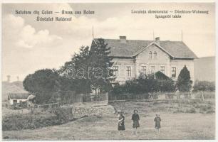 Pusztakalán, Kalán, Calan; Vasgyári igazgatói lakás. Adolf Wollmann, Jos. H. Briegel / Locuinta directorului / Direktors Wohnung / directorial building of the iron works (factory) (EK)