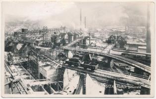 1938 Resica, Resita; Vedere generala. Fratii Deutsch / vasgyár, iparvasút / iron works, factory, industrial railway (felületi sérülés / surface damage)