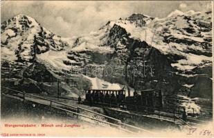 Wengernalpbahn, Mönch und Jungfrau / Wengernalp Railway, rack railway, locomotive, train (EK)