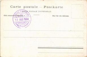 1904 Eigerwand, Station Eigerwand (Jungfraubahn). Gallerie rechts mit Buffet-Bar / rack railway stat...