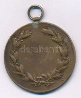 1920 k. "Magyar Kerékpáros Szövetség" kétoldalas bronz kerékpáros díjérem (38mm) T:XF