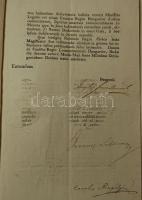 1814 Helytartótanácsi levél gr. Brunswick József országbíró és Barkóczy József saját kezű aláírásáva...