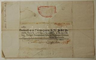 1814 Helytartótanácsi levél gr. Brunswick József országbíró és Barkóczy József saját kezű aláírásáva...