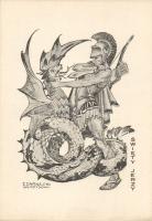 Saint George and dragon s: Czarnecki Wladyslaw