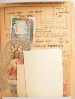 Vegyes papírrégiség tétel két mappában