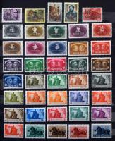 1945-1965 Sorok és darabok jobbakkal 14 fekete lapos nagy berakóban. Gondosan kezelt, szép anyag!