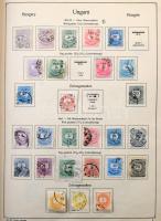 Szép alapgyűjtemény néhány jobb kiadással, sok klasszikussal 1944-ig KABE előnyomott albumban, rugós...