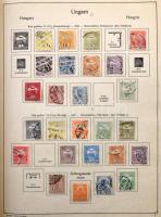 Szép alapgyűjtemény néhány jobb kiadással, sok klasszikussal 1944-ig KABE előnyomott albumban, rugós...