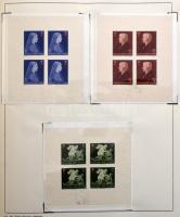 Szép alapgyűjtemény néhány jobb kiadással, sok klasszikussal 1944-ig KABE előnyomott albumban, rugós...