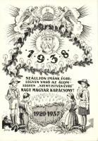 Irredenta propaganda with St István and scouts s: Görög