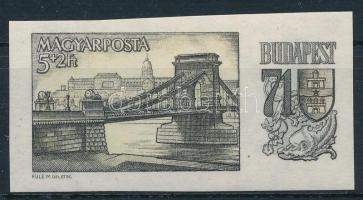 1969 Budapest '71 I. vágott bélyeg