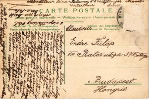 Winterthur, Schweiz / Suisse / general view with Swiss flag. Art Nouveau, Emb. litho (pinhole)