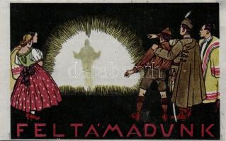 Irredenta propaganda with hungarian folkwear and a scout