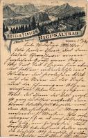 1894 Rigi, Rigi-Kaltbad, Hotel &amp; Pension. Art Nouveau, litho - early postcard! (small tear)