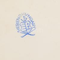 Herendi virág- és bogármintás gyűrűtartó tálka, jelzett, kis kopással, d: 8 cm