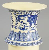 Kínai vékonyporcelán váza, hibátlan, m: 23,5 cm