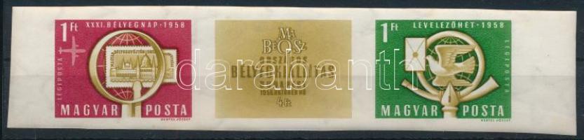 1958 Bélyegnap vágott csík (5.000)