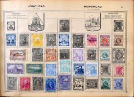 Maury egyszerűsített világalbum, benne több ezer különböző bélyeg, változó intenzitású országgyűjtem...