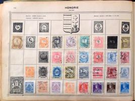 Maury egyszerűsített világalbum, benne több ezer különböző bélyeg, változó intenzitású országgyűjtem...
