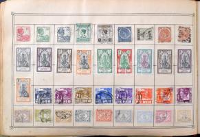 Maury egyszerűsített világalbum, benne több ezer különböző bélyeg, változó intenzitású országgyűjtem...