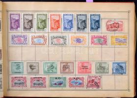 Maury egyszerűsített világalbum, benne több ezer különböző bélyeg, változó intenzitású országgyűjtem...