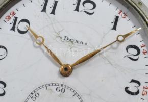 Doxa fém tokos zsebóra, sérült szánlap, nem működik. d: 50 mm